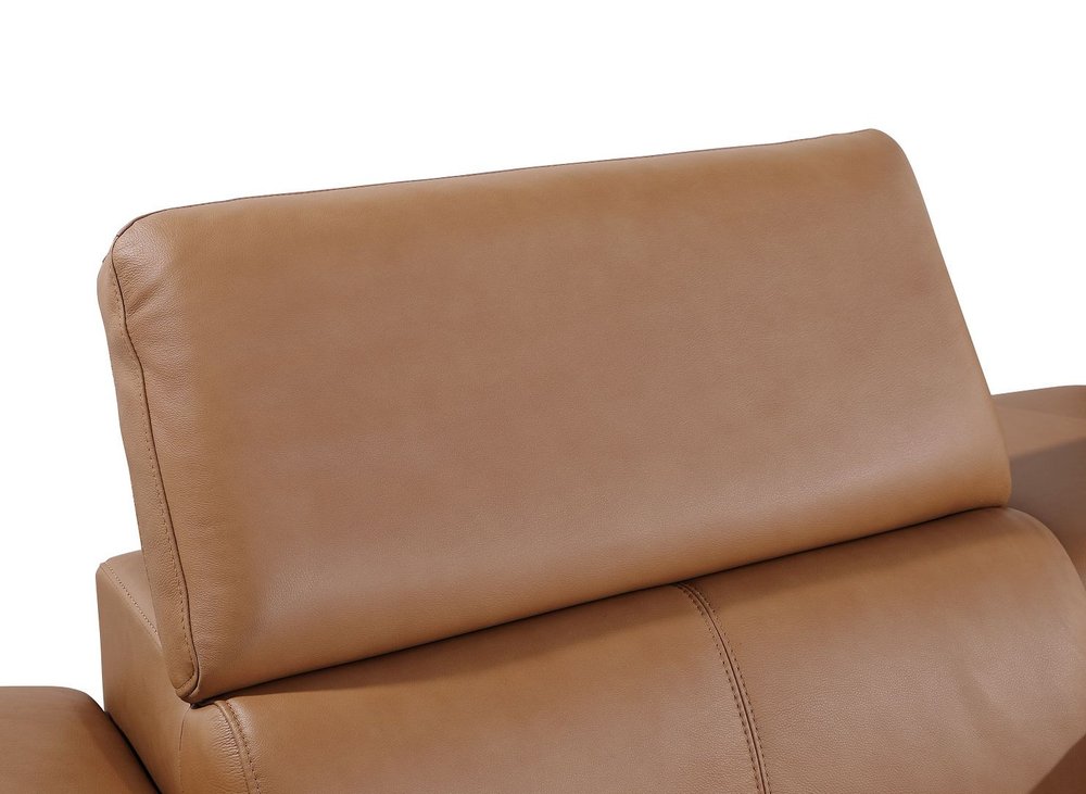 104" Dark Gray Italian Leather Reclining USB Sofa