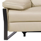 130" Dark Gray Italian Leather Reclining USB and Wireless Charger Sofa And Storage