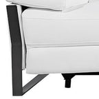 130" Dark Gray Italian Leather Reclining USB and Wireless Charger Sofa And Storage