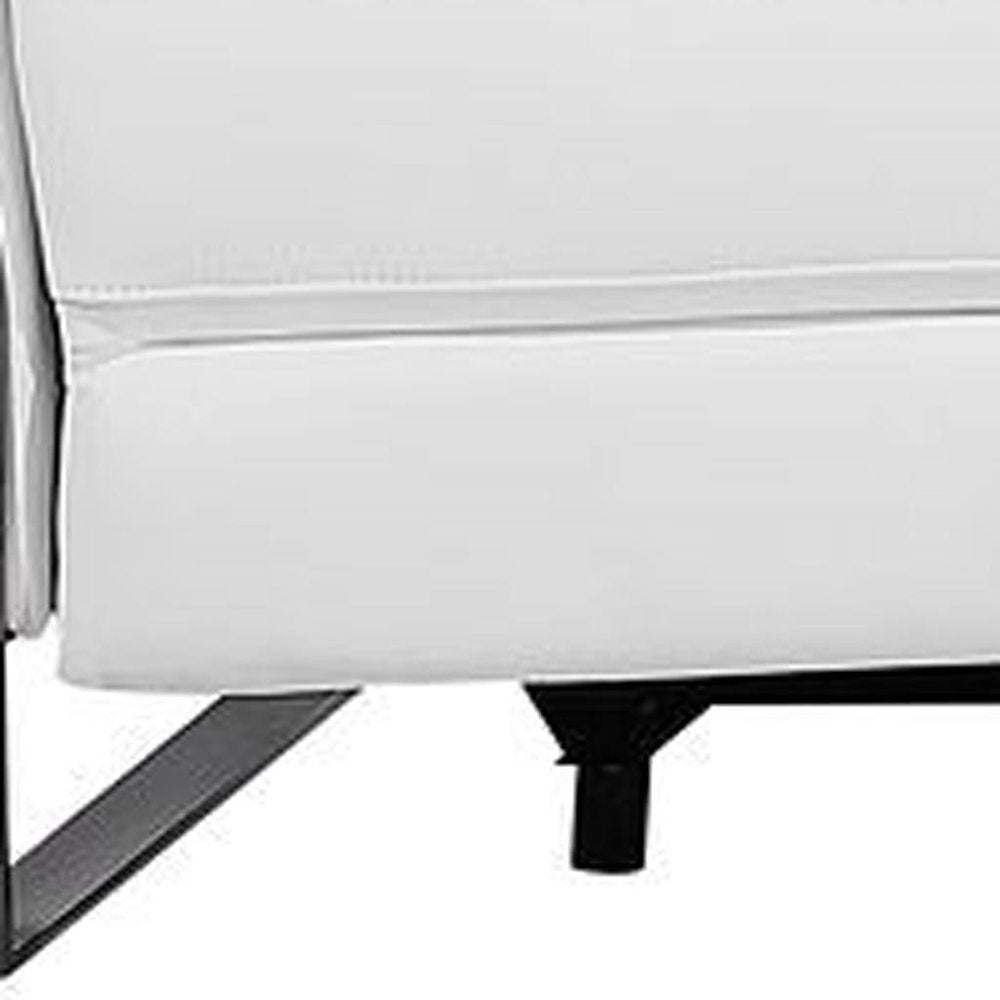 130" Dark Gray Italian Leather Reclining USB and Wireless Charger Sofa And Storage