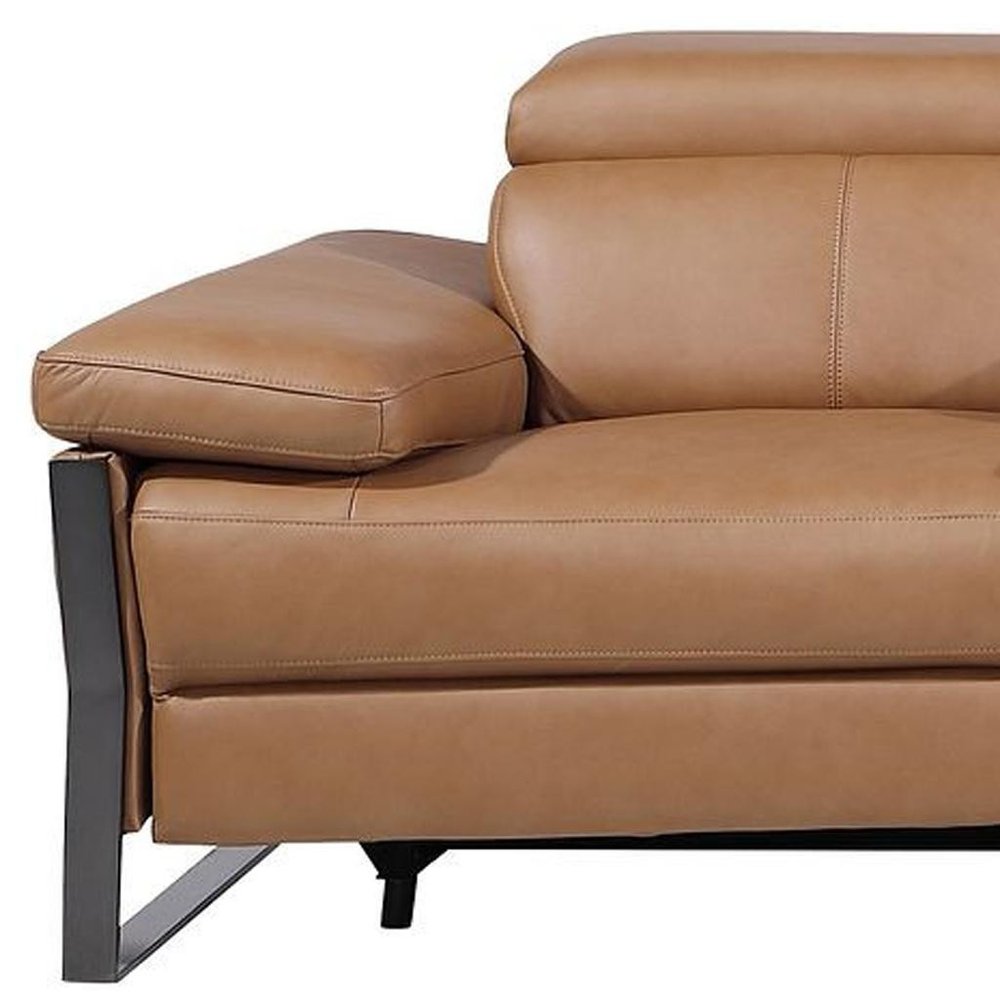 130" Dark Gray Italian Leather Reclining USB and Wireless Charger Sofa And Storage