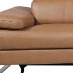 130" Dark Gray Italian Leather Reclining USB and Wireless Charger Sofa And Storage