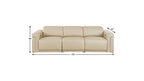 100" Beige Italian Leather Reclining USB Sofa