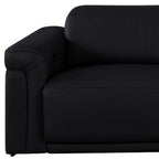 100" Beige Italian Leather Reclining USB Sofa