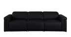 100" Beige Italian Leather Reclining USB Sofa