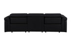 100" Beige Italian Leather Reclining USB Sofa