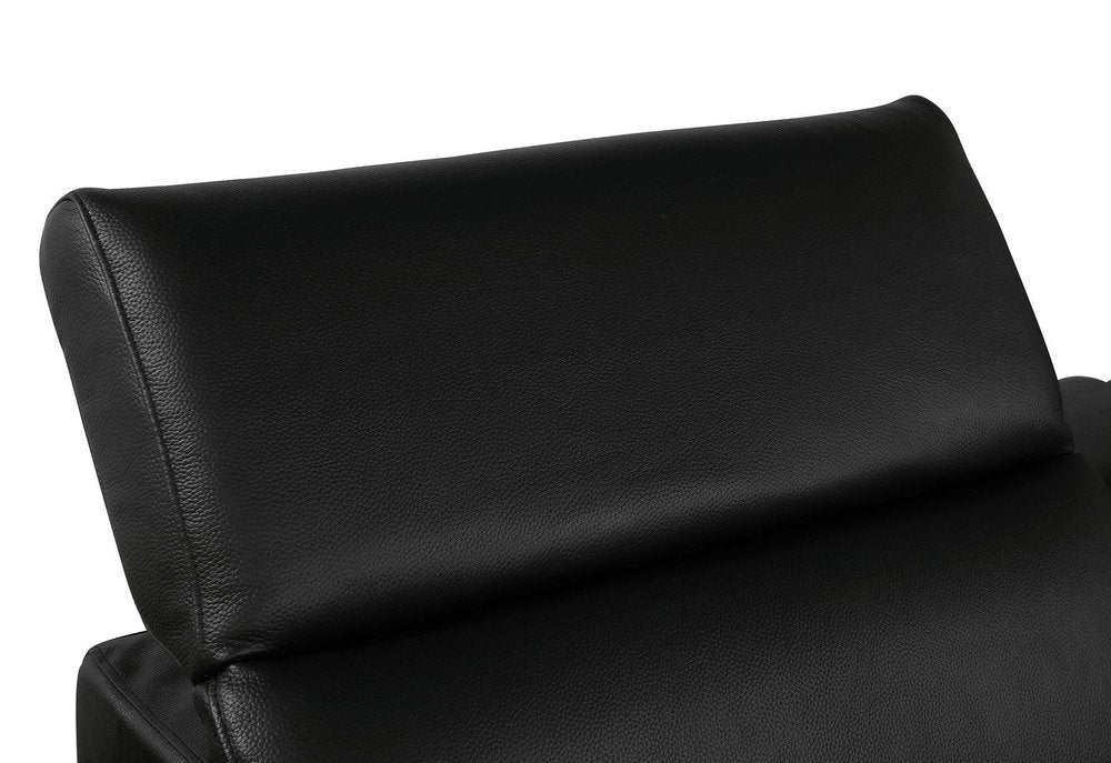 100" Beige Italian Leather Reclining USB Sofa