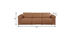 100" Beige Italian Leather Reclining USB Sofa