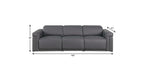 100" Beige Italian Leather Reclining USB Sofa