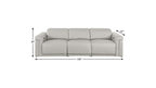 100" Beige Italian Leather Reclining USB Sofa