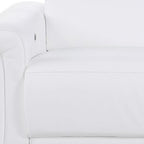 100" Beige Italian Leather Reclining USB Sofa
