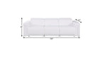 100" Beige Italian Leather Reclining USB Sofa