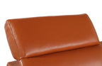 100" Beige Italian Leather Reclining USB Sofa