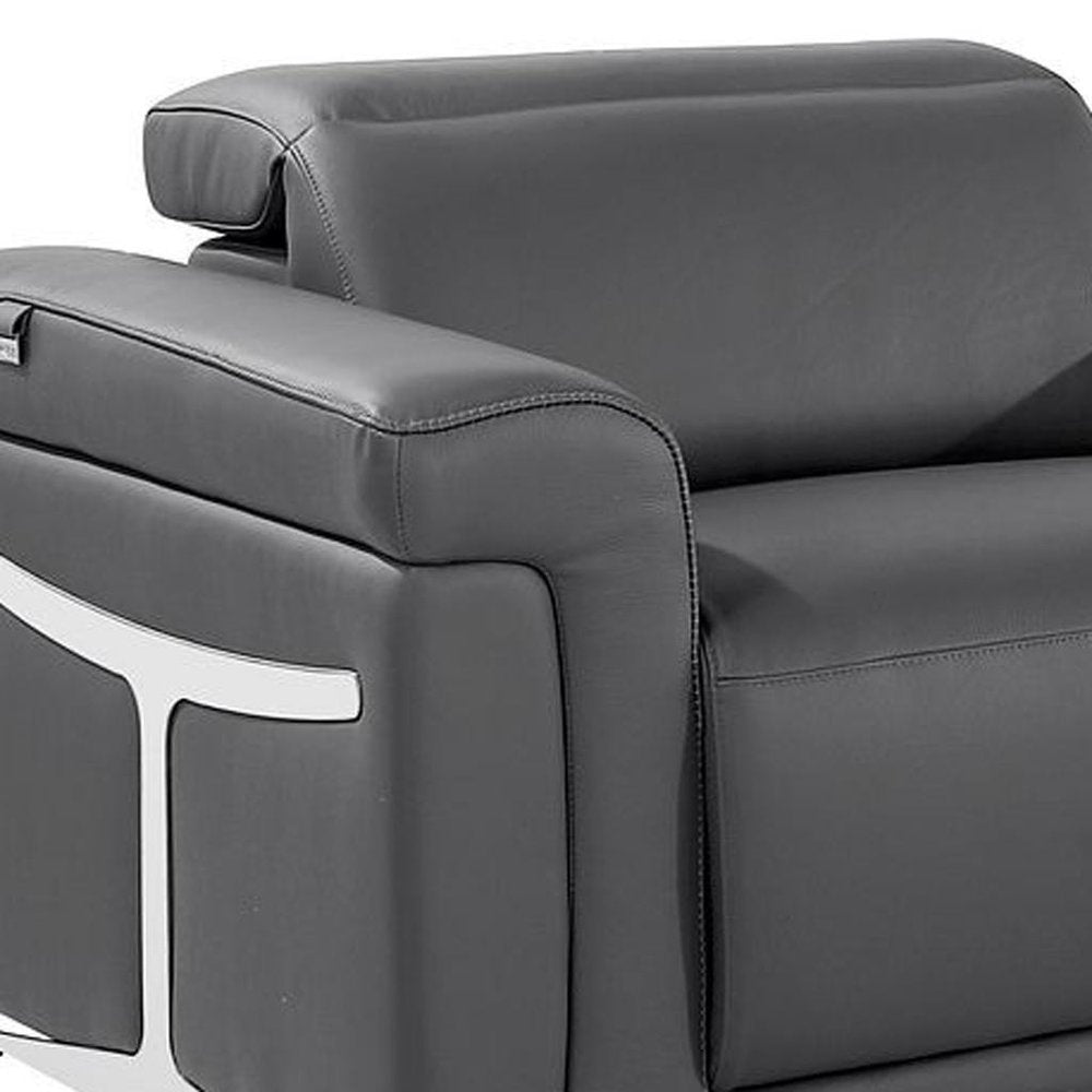 166" Beige Italian Leather Reclining USB Sofa And Storage