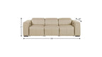 104" Chestnut Italian Leather Reclining USB Sofa And Storage