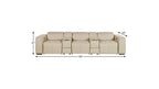 130" Chestnut Italian Leather Reclining USB and Wireless Charger Sofa And Storage
