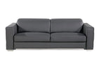 89" Dark Gray Italian Leather Sofa
