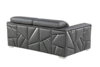 89" Dark Gray Italian Leather Sofa
