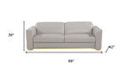 89" Dark Gray Italian Leather Sofa