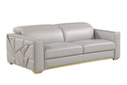 89" Dark Gray Italian Leather Sofa