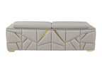89" Dark Gray Italian Leather Sofa