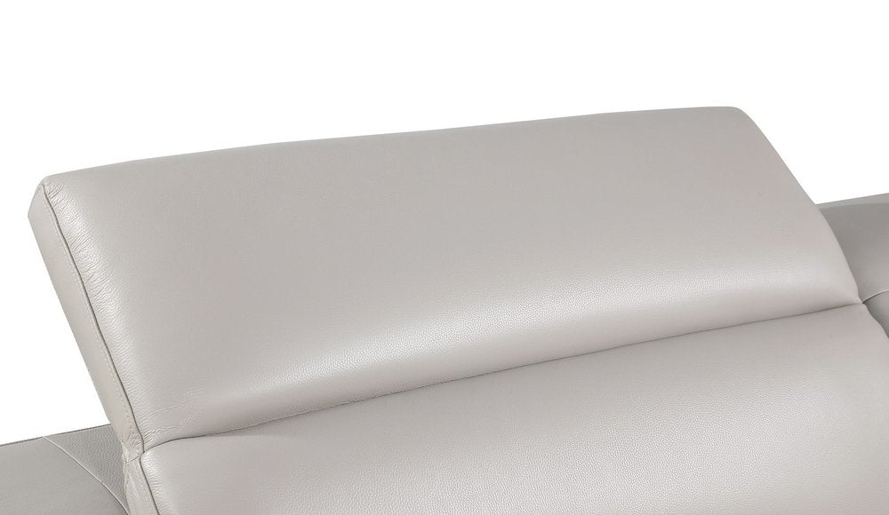 89" Dark Gray Italian Leather Sofa