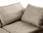 122" Beige Italian Leather Modular Sofa