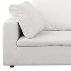 122" Beige Italian Leather Modular Sofa