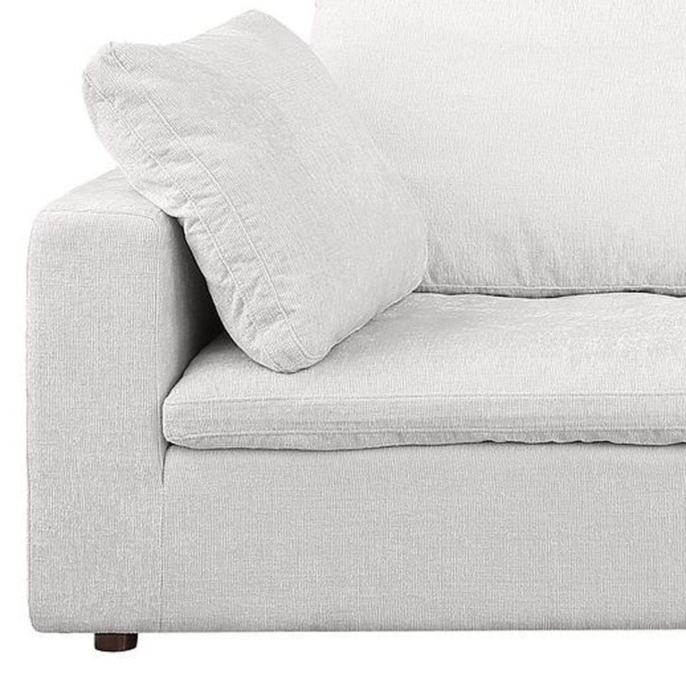 122" Beige Italian Leather Modular Sofa