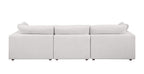 122" Beige Italian Leather Modular Sofa