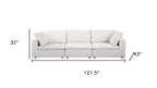 122" Beige Italian Leather Modular Sofa