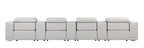 175" Beige Italian Leather Reclining USB and Wireless Charger Sofa And Storage