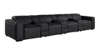 170" Chestnut Italian Leather Reclining USB and Wireless Charger Sofa And Storage