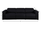 100" Beige Italian Leather Reclining USB Sofa
