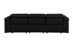 100" Beige Italian Leather Reclining USB Sofa