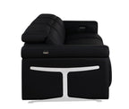 100" Beige Italian Leather Reclining USB Sofa