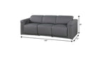 100" Beige Italian Leather Reclining USB Sofa