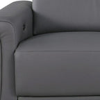 100" Beige Italian Leather Reclining USB Sofa