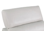 100" Beige Italian Leather Reclining USB Sofa