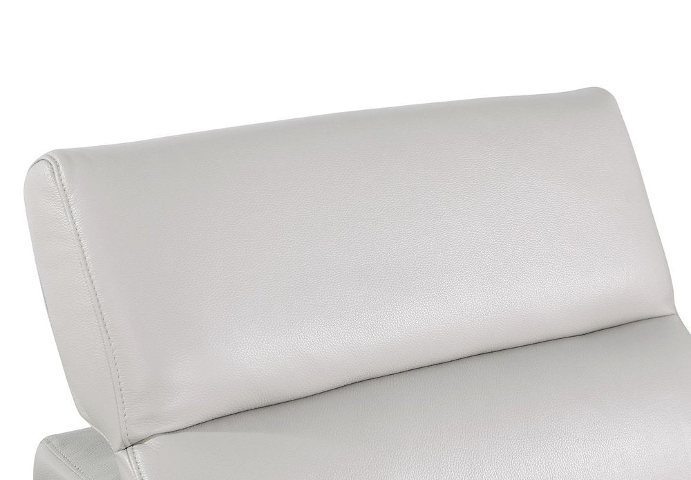 100" Beige Italian Leather Reclining USB Sofa