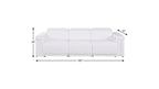 100" Beige Italian Leather Reclining USB Sofa
