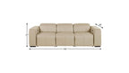 104" Chestnut Italian Leather Reclining USB Sofa And Storage