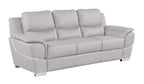 85" Black Genuine Leather Sofa