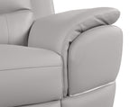85" Black Genuine Leather Sofa