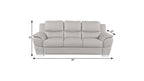 85" Black Genuine Leather Sofa