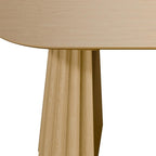 79" Natural Wood Double Pedestal Base Oval Dining Table