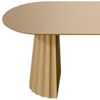79" Natural Wood Double Pedestal Base Oval Dining Table