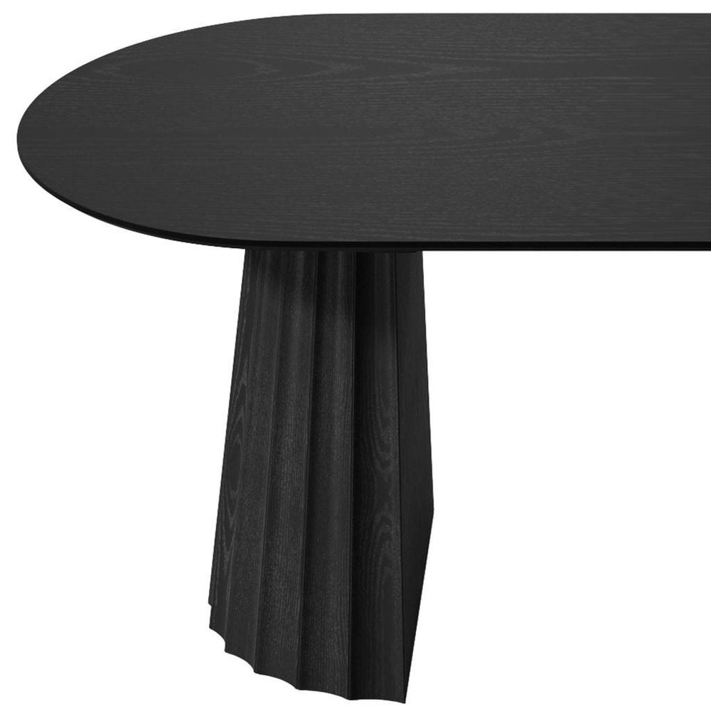 79" Natural Wood Double Pedestal Base Oval Dining Table