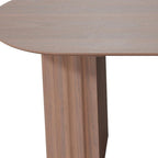 79" Brown Wood Double Pedestal Base Oval Dining Table