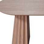 79" Natural Wood Double Pedestal Base Oval Dining Table